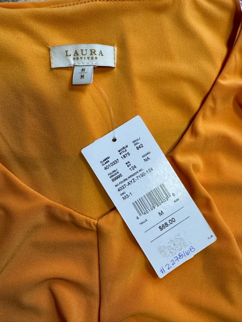 Sleeveless Ruffle V-Neck Camisole - Orange π-size medium - Picture 4 of 7